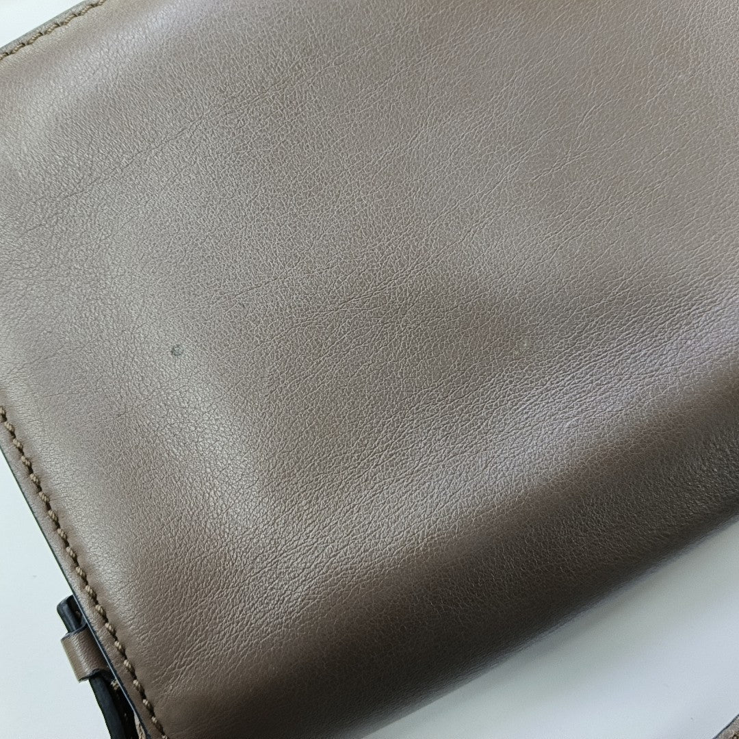 Calfskin Shoulder Bag Gray