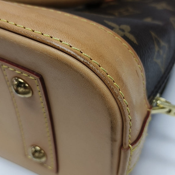 ALMA BB Monogram Coated Canvas Brown