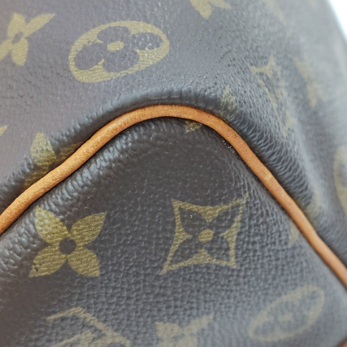 KEEPALL 50 Monogram Coated Canvas Brown