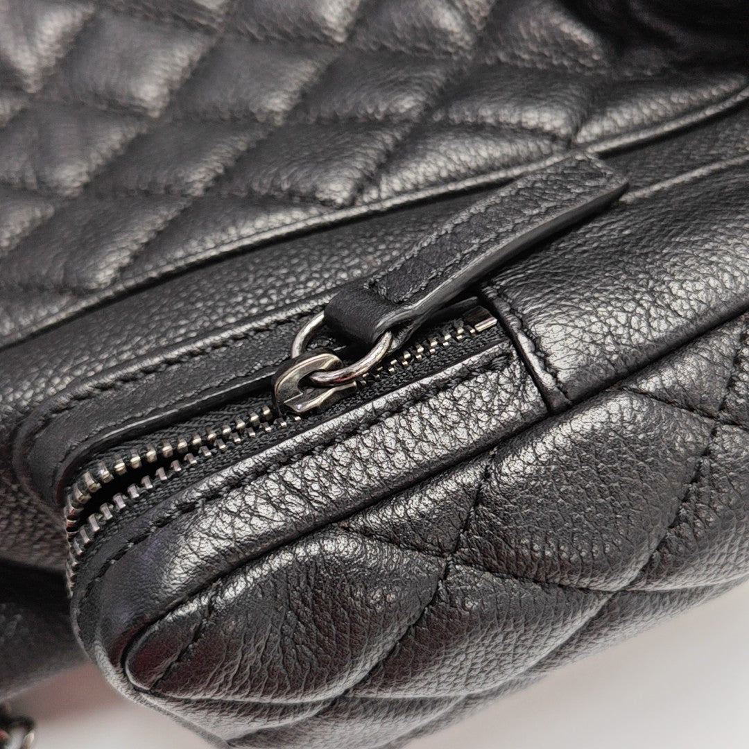 Quilted Grained Calfskin Black