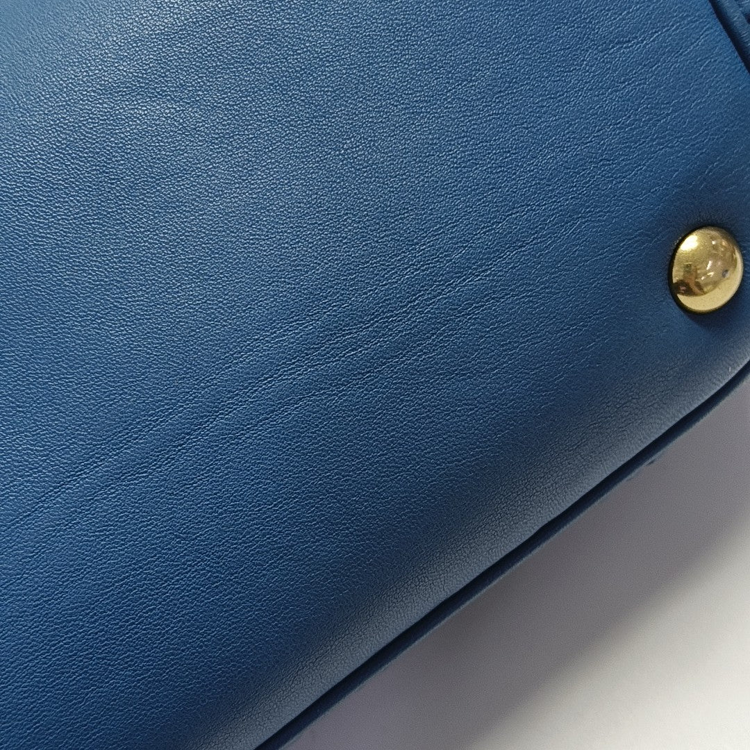 Quilted Lambskin Tote Bag Blue
