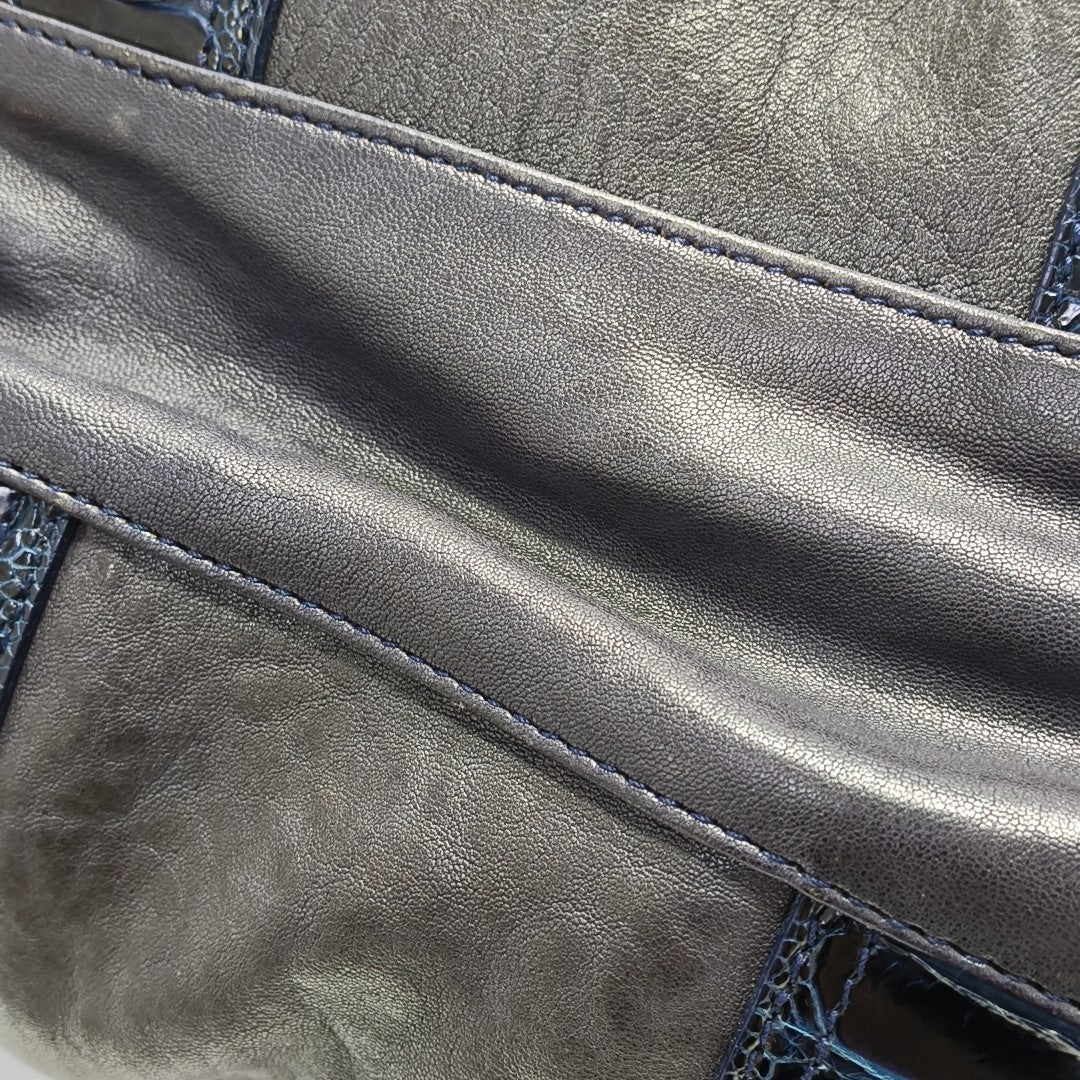 Calfskin Top Handle Bag Brown