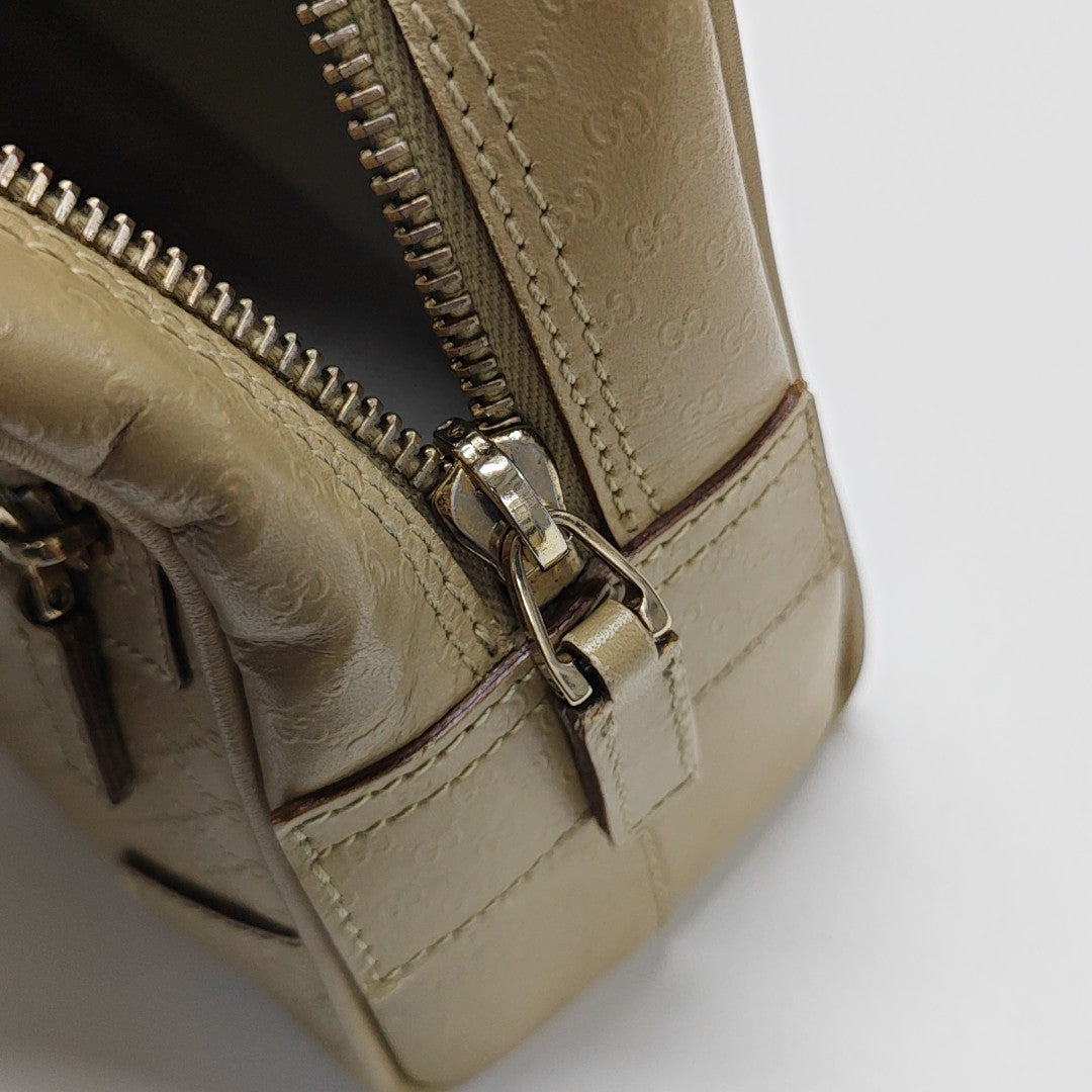 Calfskin Top Handle Bag Beige