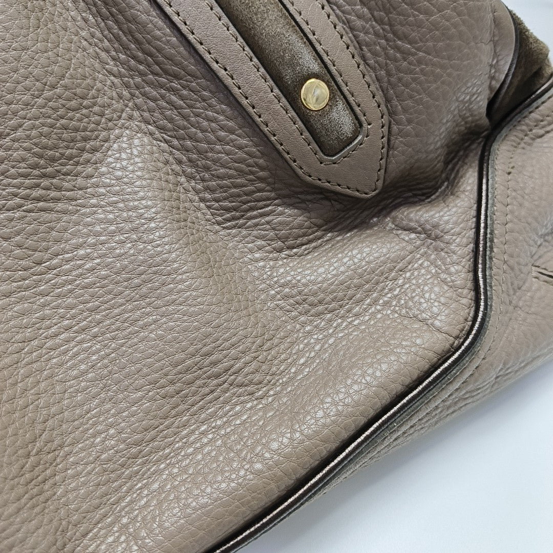 Calfskin Shoulder Bag Brown