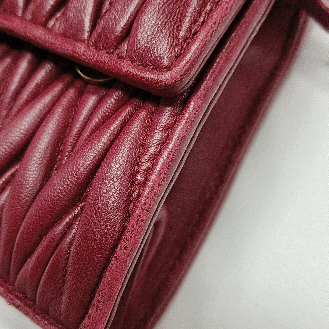 Quilted Lambskin Crossbody Bag Red