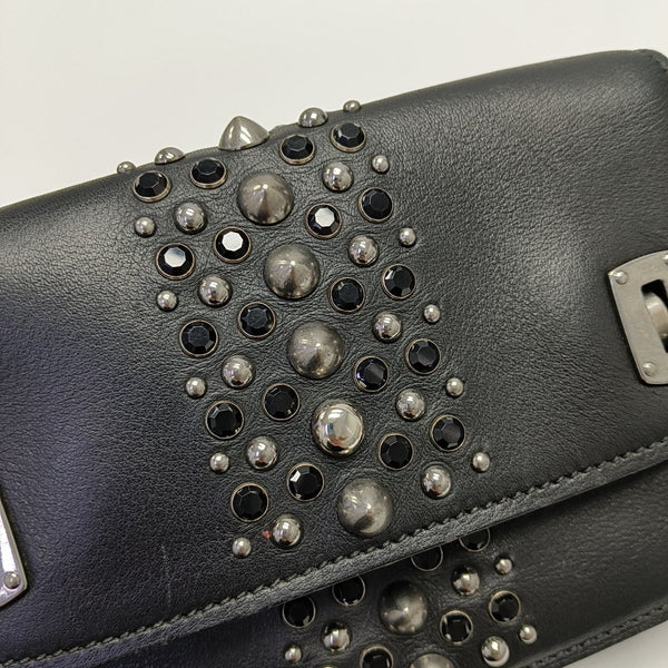 Calfskin Shoulder Bag Black