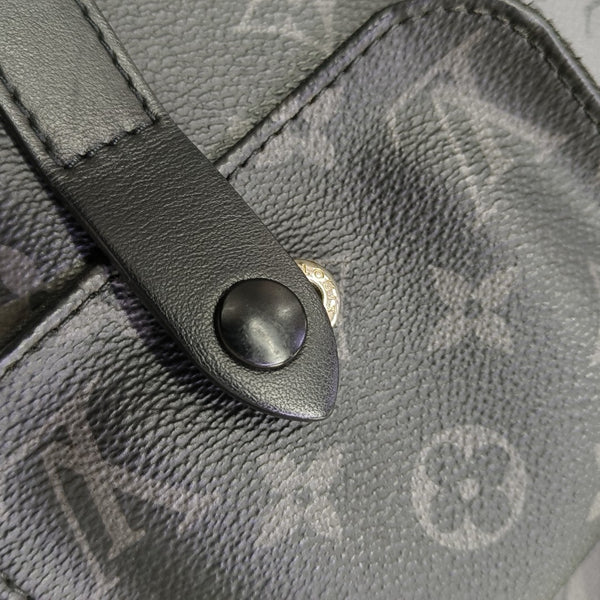 CHRISTOPHER Monogram Coated Canvas Gray