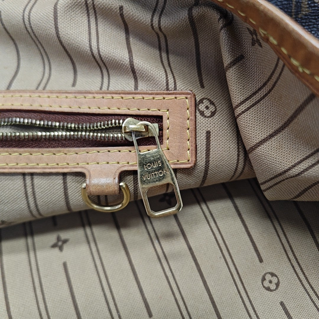 Monogram Coated Canvas Tote Bag Brown