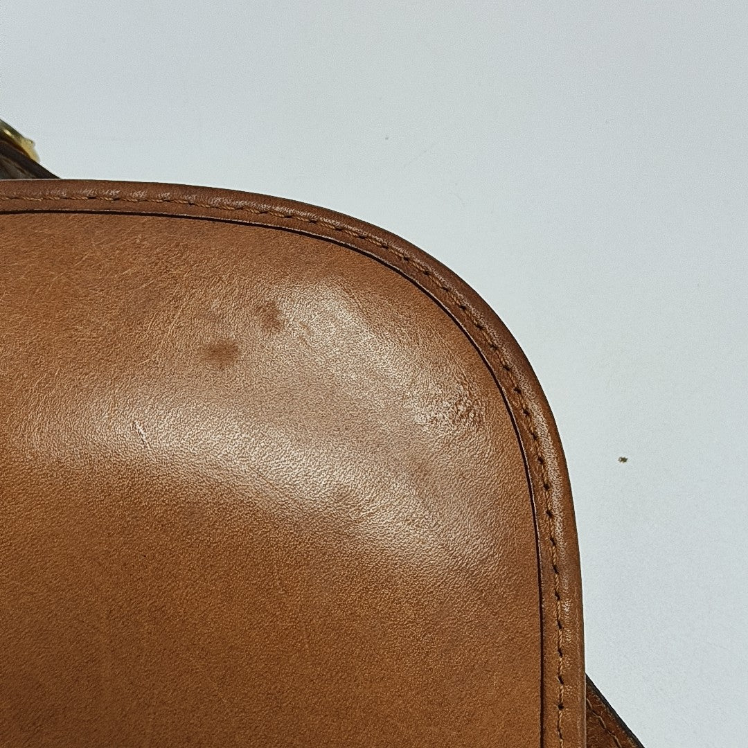 Coated Canvas Crossbody Bag Beige