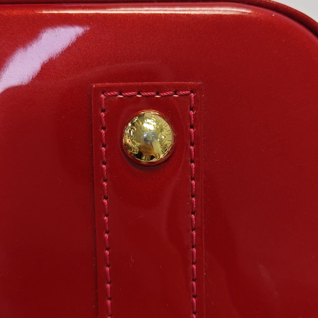 ALMA BB Monogram Patent Leather Red