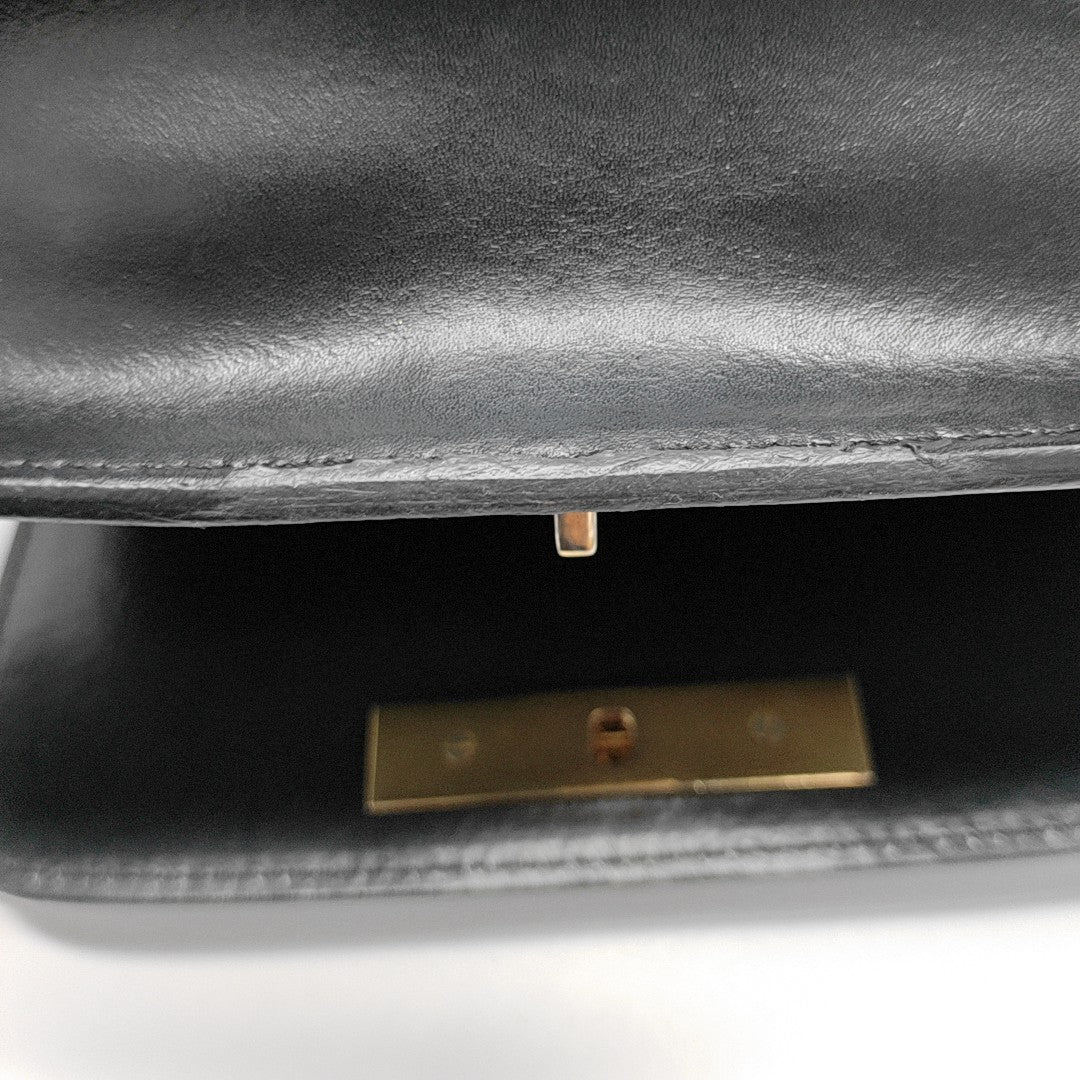 Calfskin Shoulder Bag Black