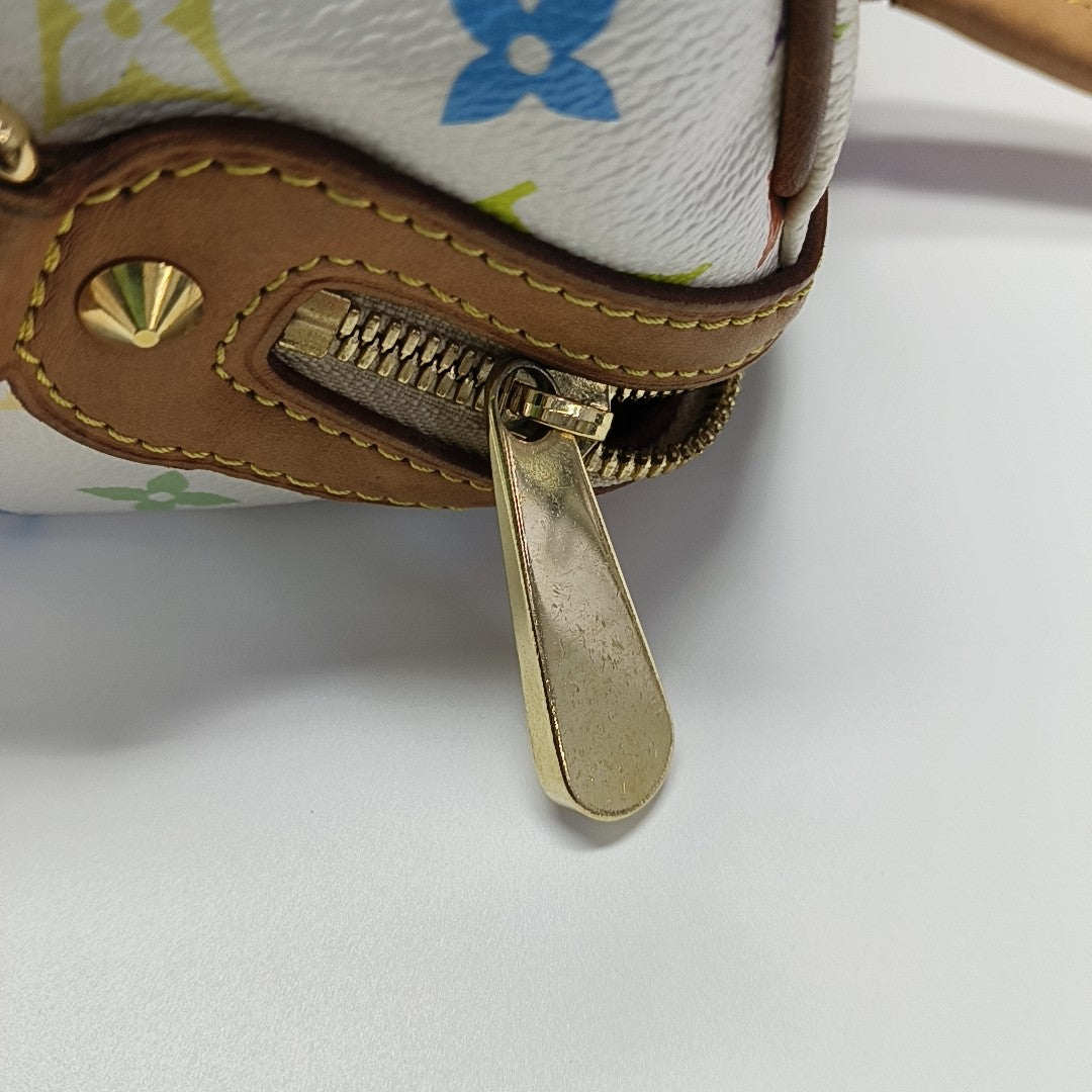 COURTNEY MM Monogram Coated Canvas White