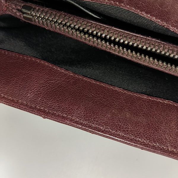 COLLEGE Medium Chevron Lambskin Red
