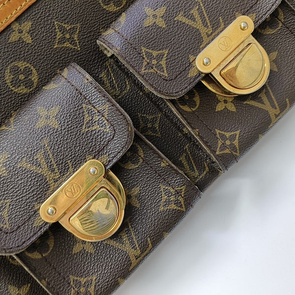 HUDSON GM Monogram Coated Canvas Brown