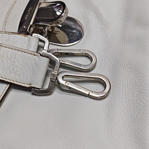 Calfskin Shoulder Bag White