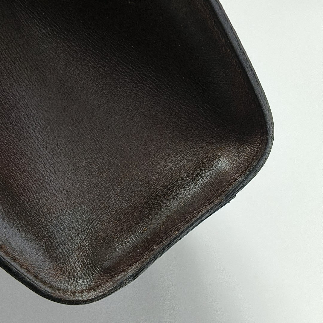 Calfskin Top Handle Bag Brown