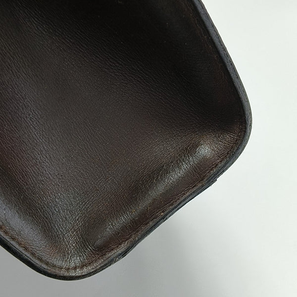Calfskin Top Handle Bag Brown