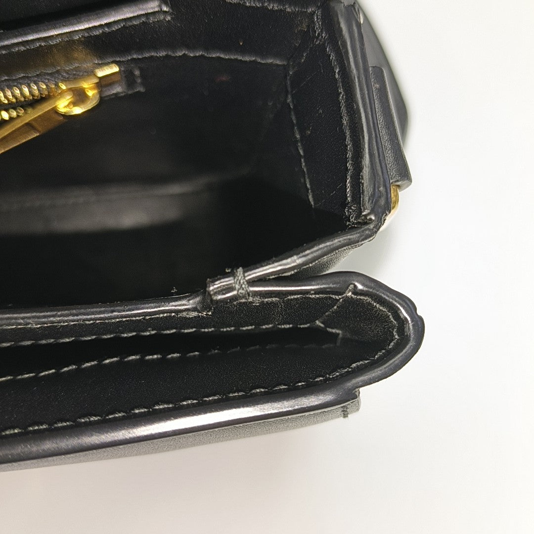 Leather Shoulder Bag Black