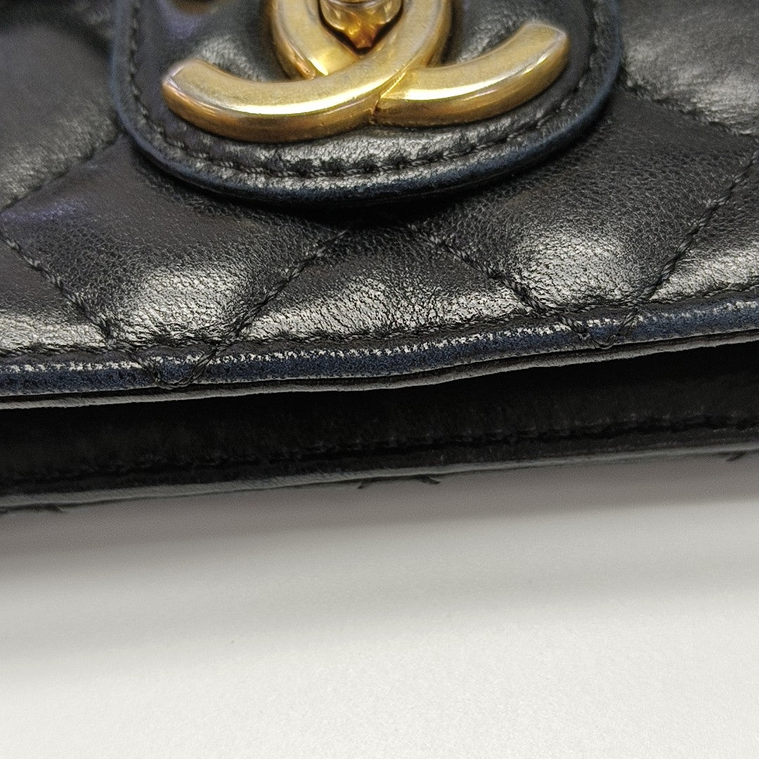 Lambskin Crossbody Bag Black