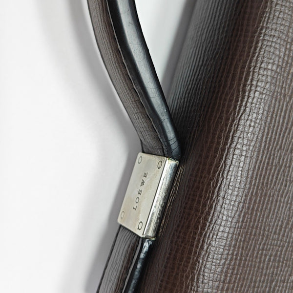 Calfskin Top Handle Bag Brown