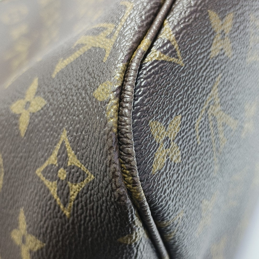 NEVERFULL MM Monogram Coated Canvas Brown