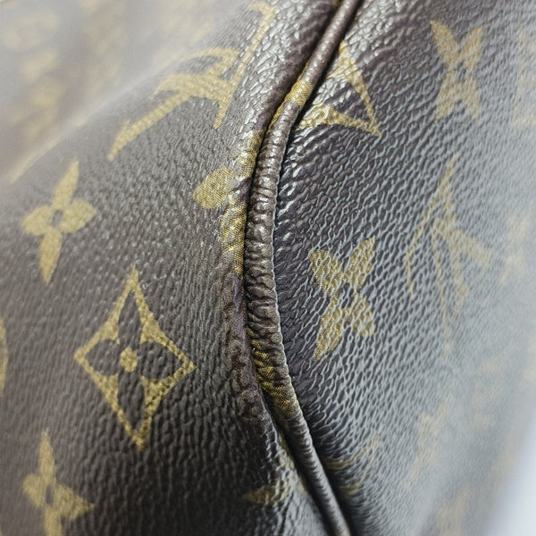 NEVERFULL MM Monogram Coated Canvas Brown