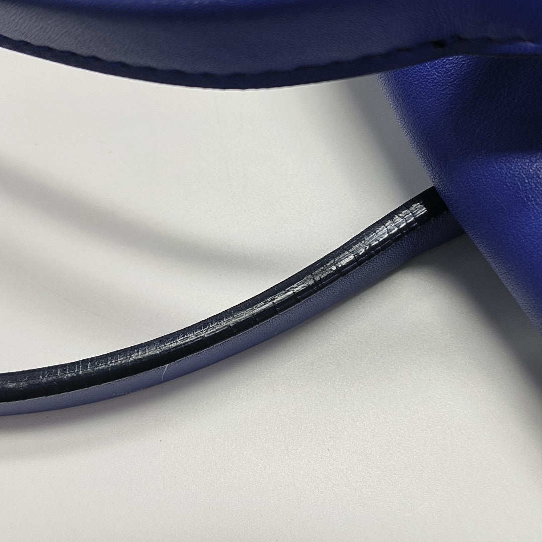Calfskin Shoulder Bag Blue