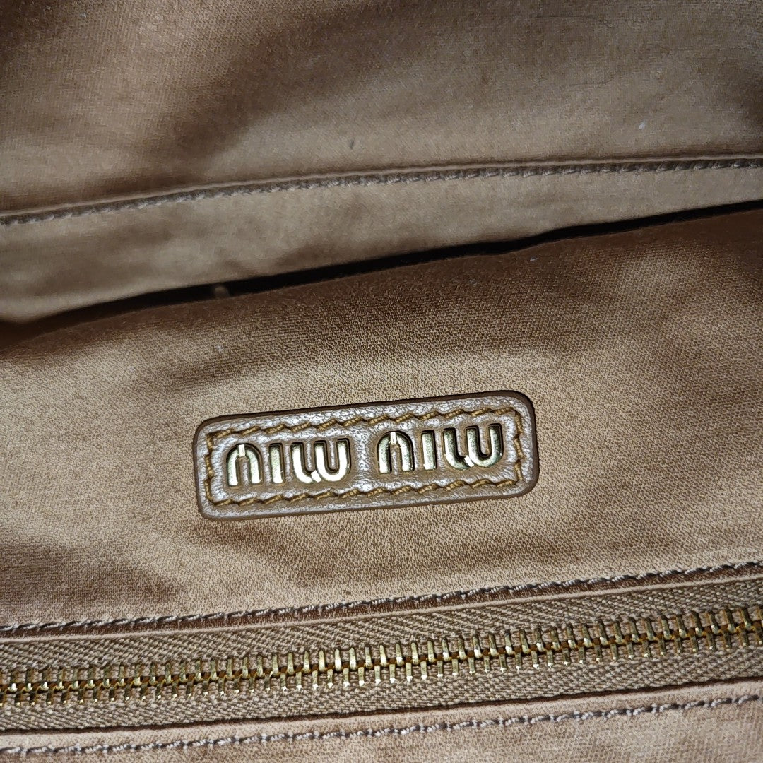 Arcadie Matelassé Large Quilted Lambskin Brown
