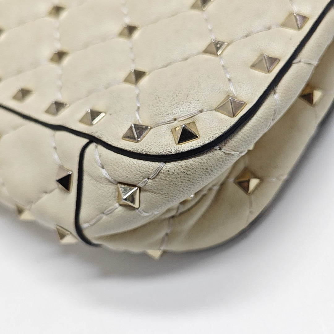 Spike Up Leather Beige