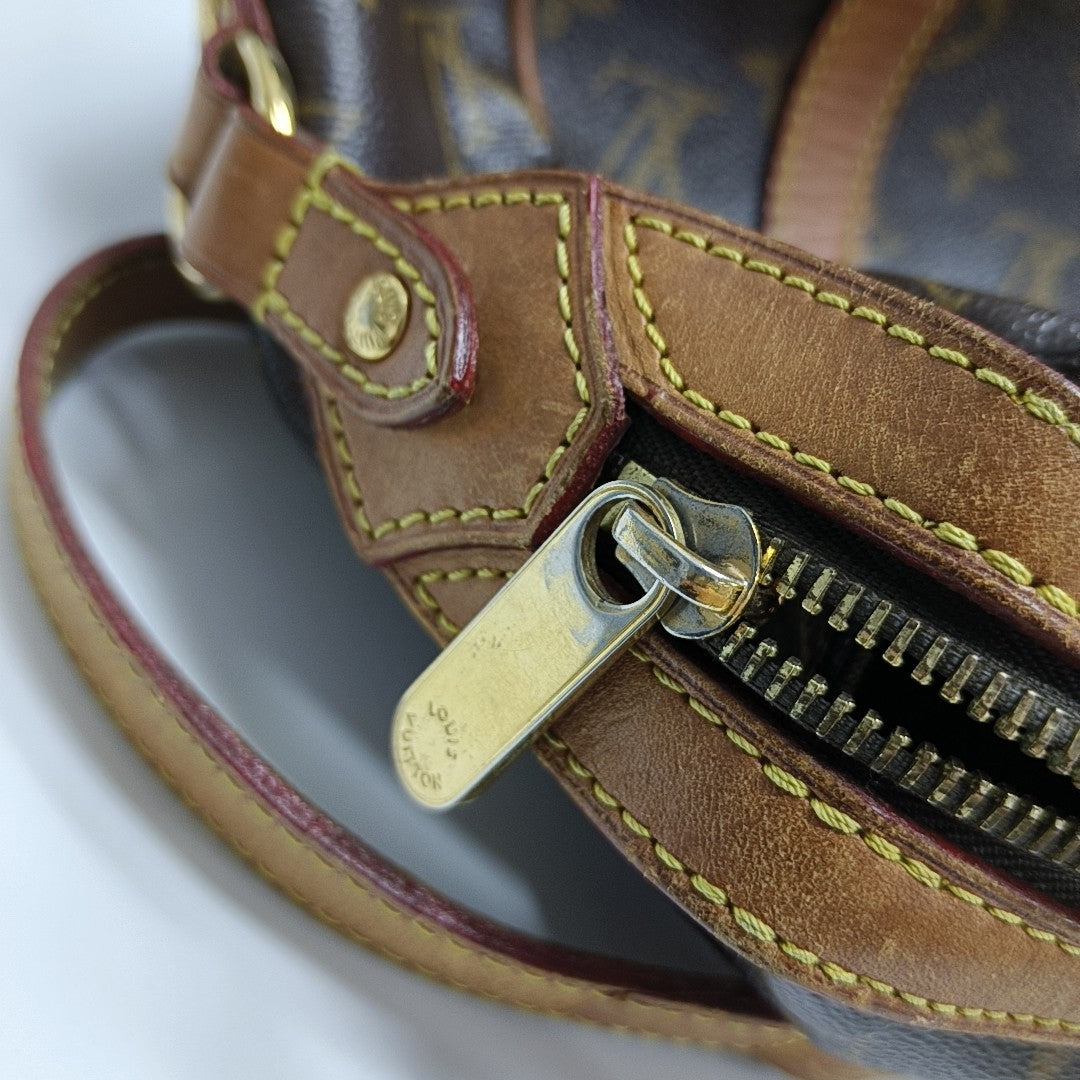 STRESA Monogram Coated Canvas Brown