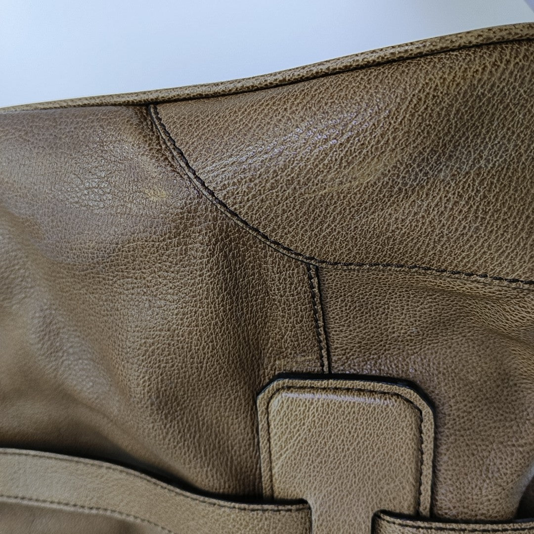 Calfskin Shoulder Bag Brown