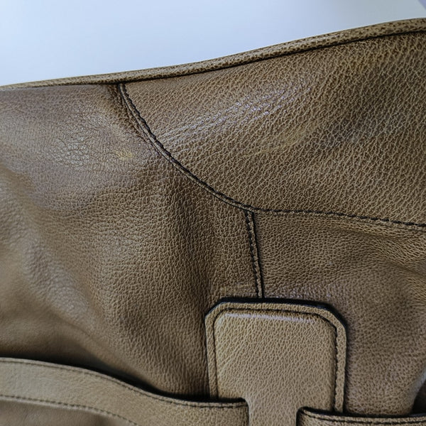 Calfskin Shoulder Bag Brown