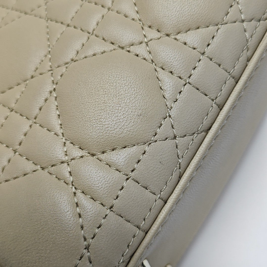 Lady Dior Small Cannage Lambskin Beige