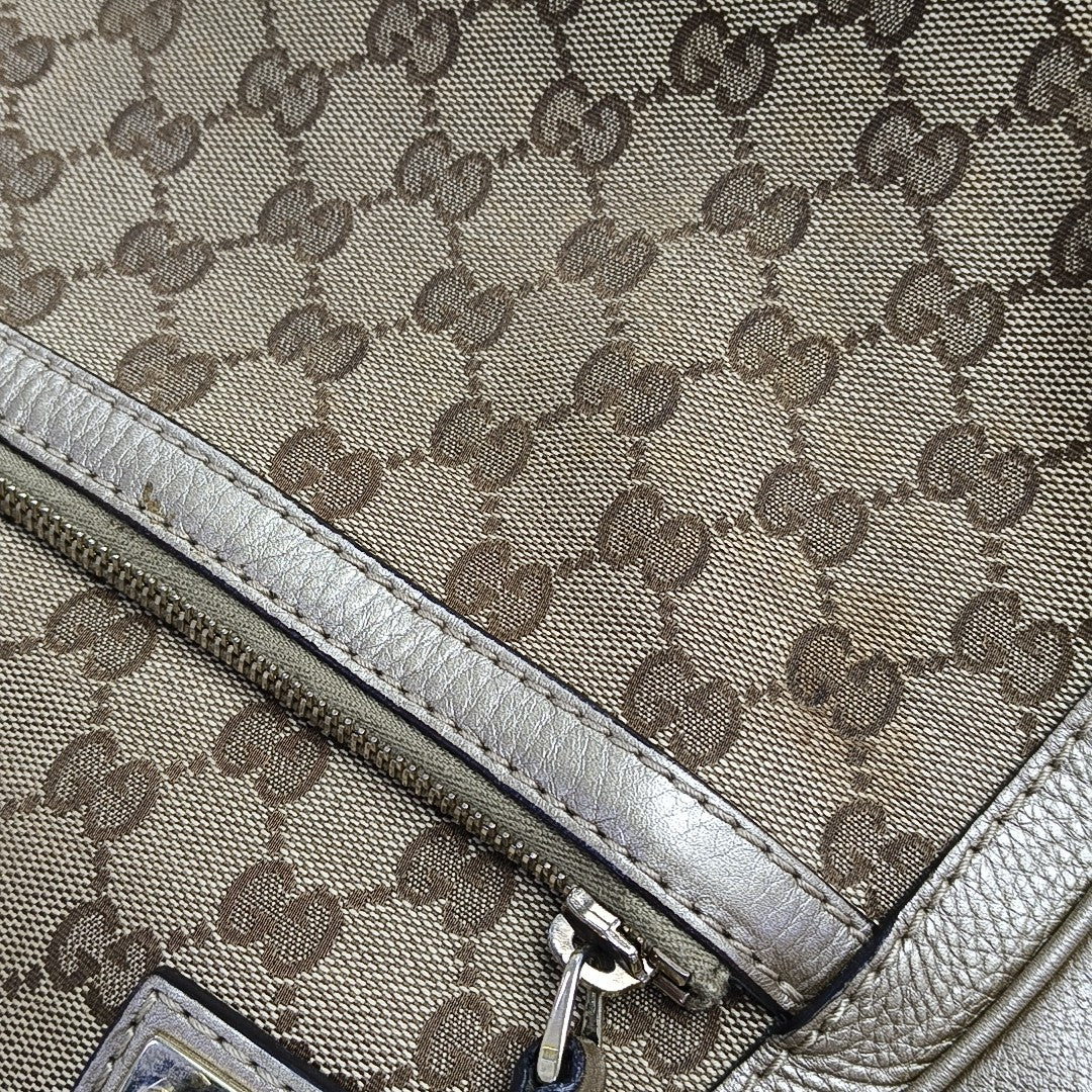 Monogram Canvas Tote Bag Beige