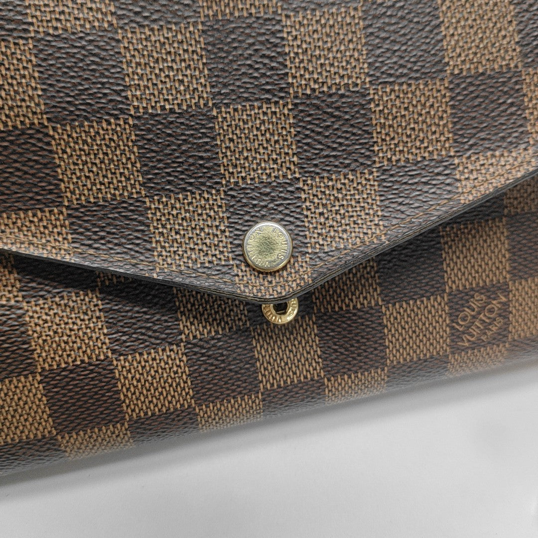 JOSÉPHINE Damier Ebene Coated Canvas Brown Wallet