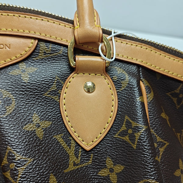 Monogram Coated Canvas Top Handle Bag Brown