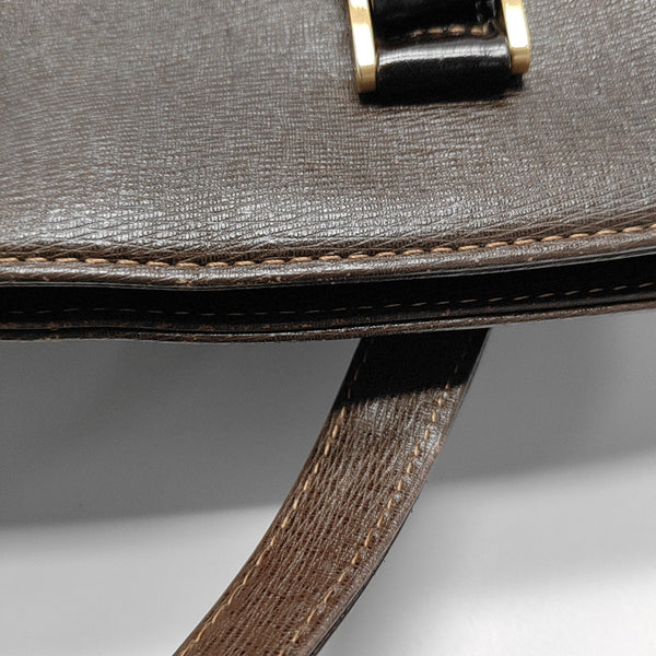 Calfskin Top Handle Bag Brown