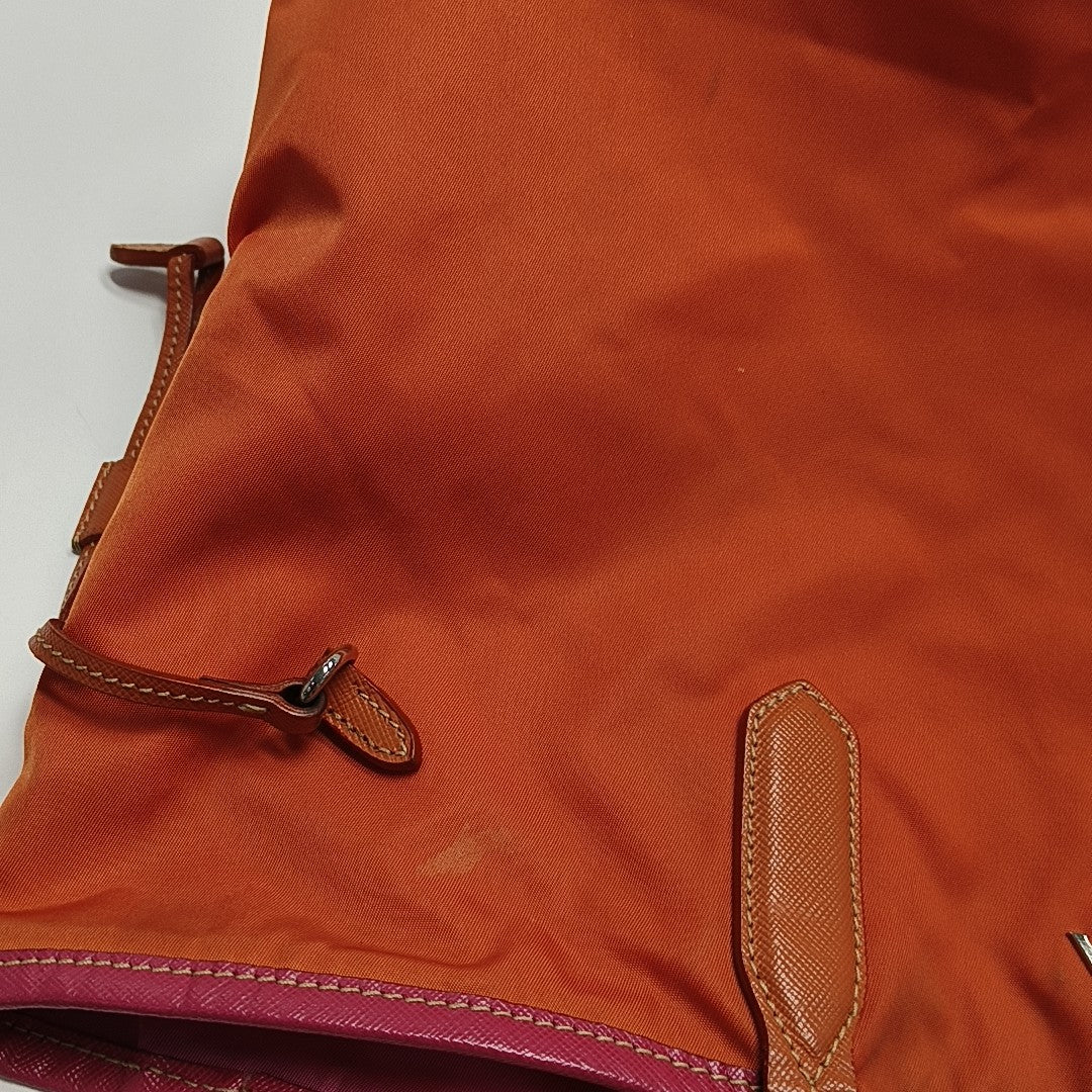 Vitello Phenix Tote Nylon Orange