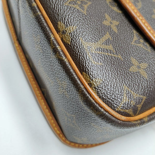 SOLOGNE PM Monogram Coated Canvas Brown