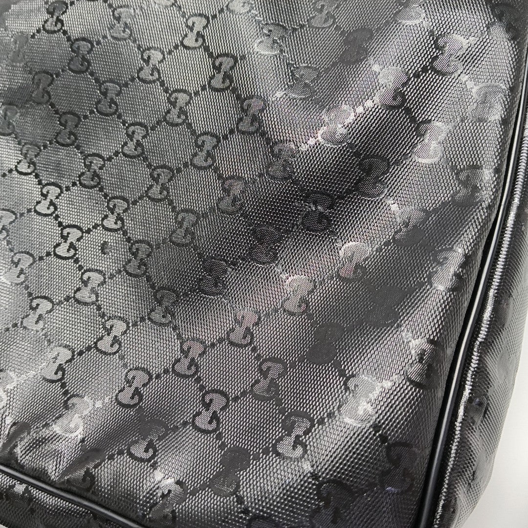 GG Imprime Messenger Monogram Coated Canvas Black