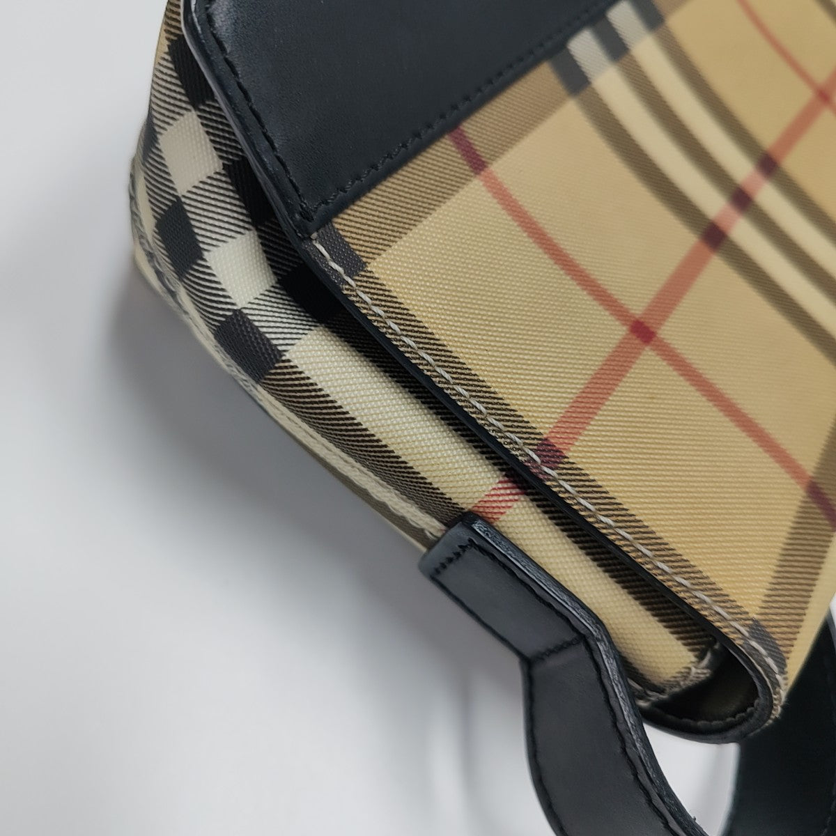 Coated Canvas Shoulder Bag Brown