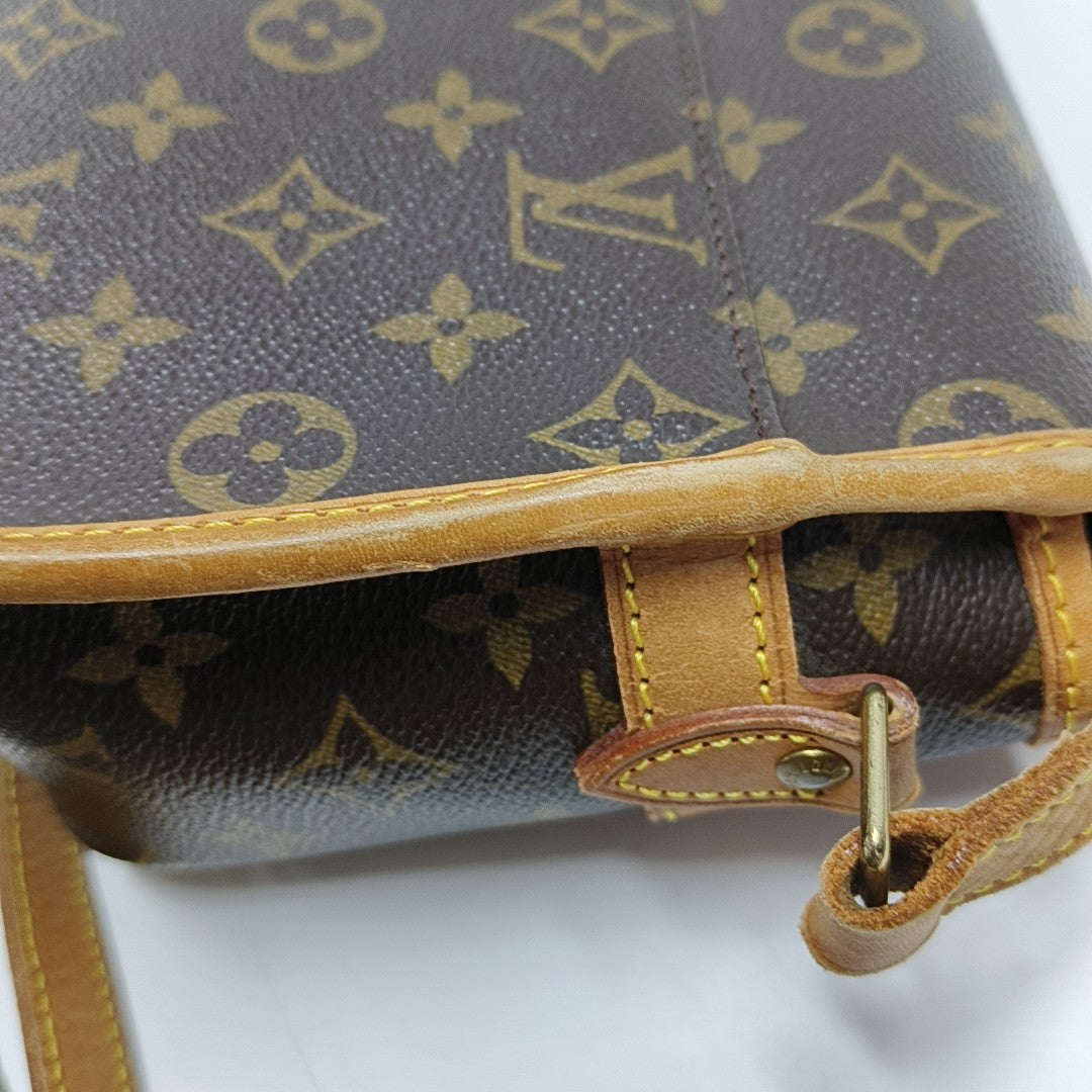 SOLOGNE PM Monogram Coated Canvas Brown