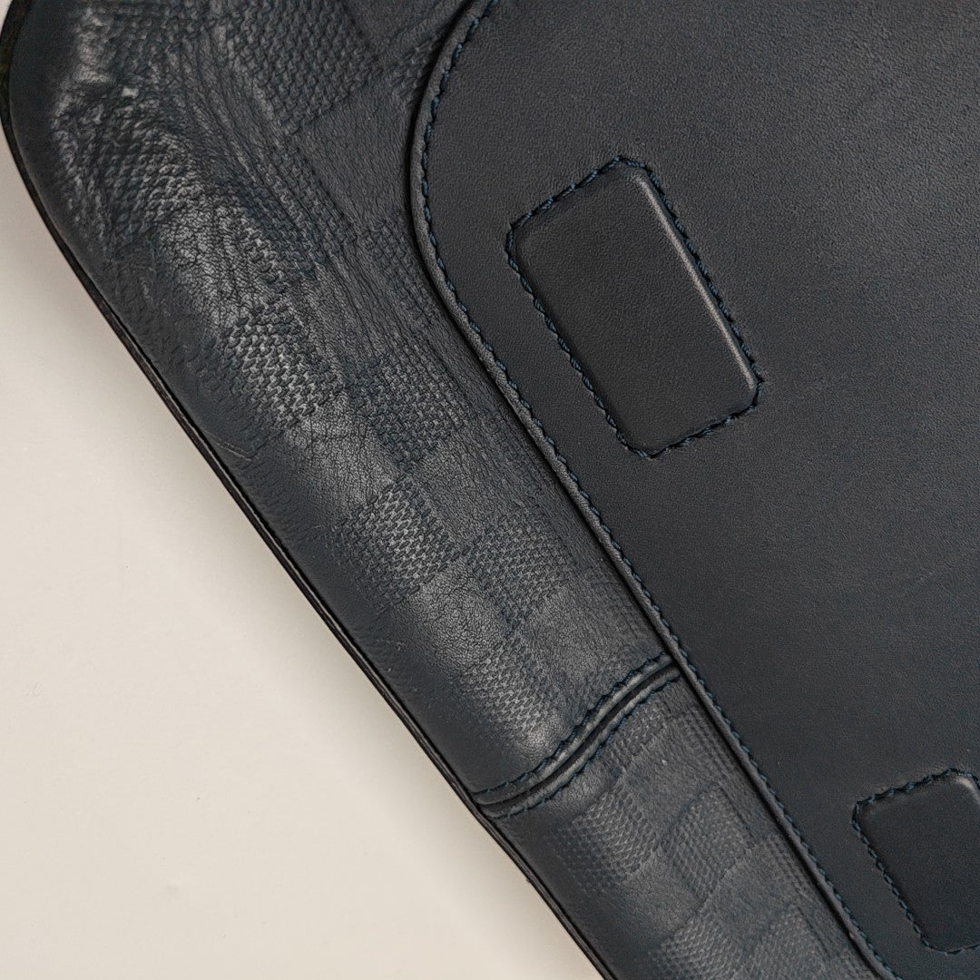 DISTRICT Damier Calfskin Blue