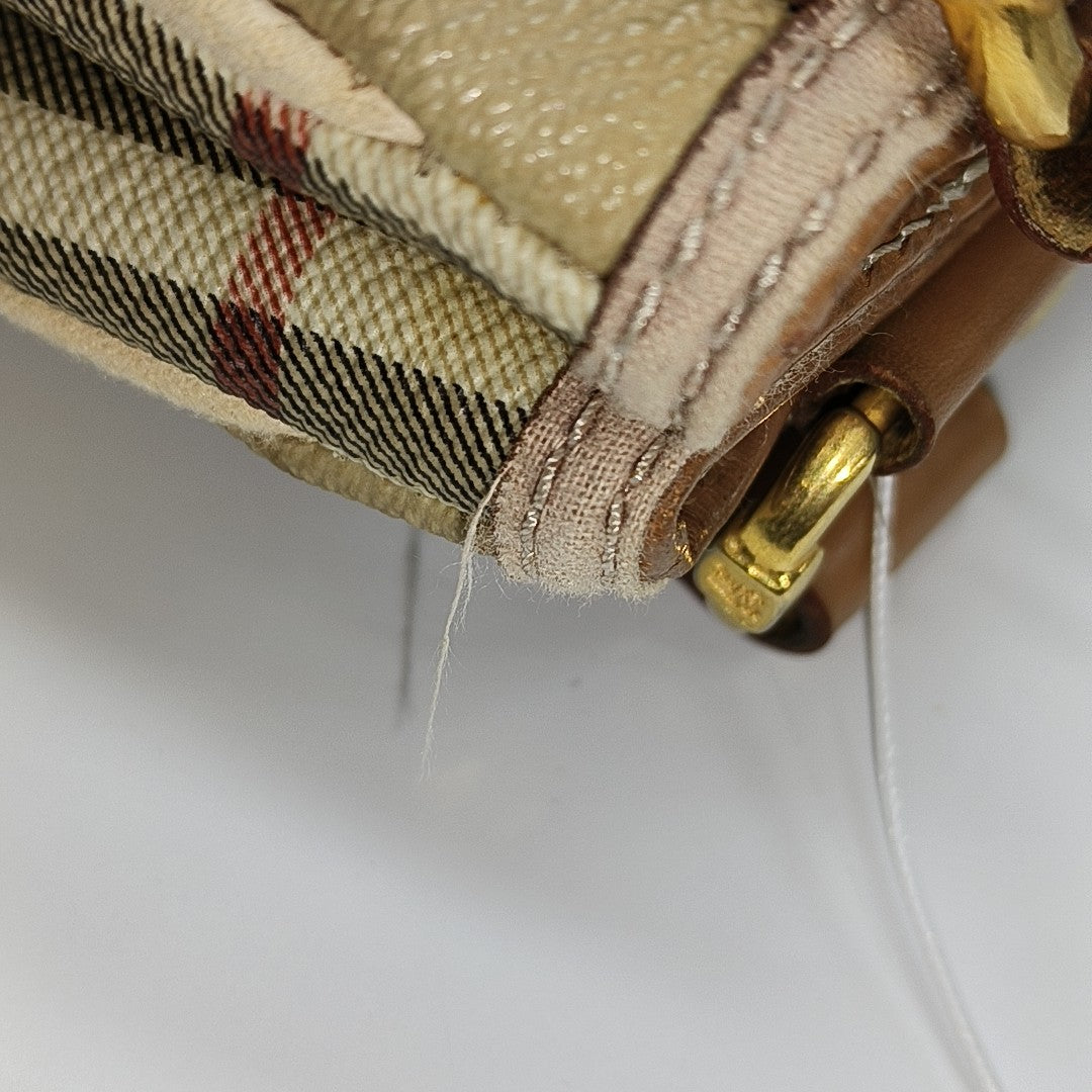 Coated Canvas Tote Bag Brown