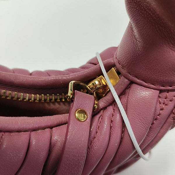 Wander Matelassé Small Quilted Lambskin Pink
