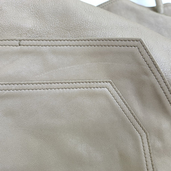 Leather Shoulder Bag Beige