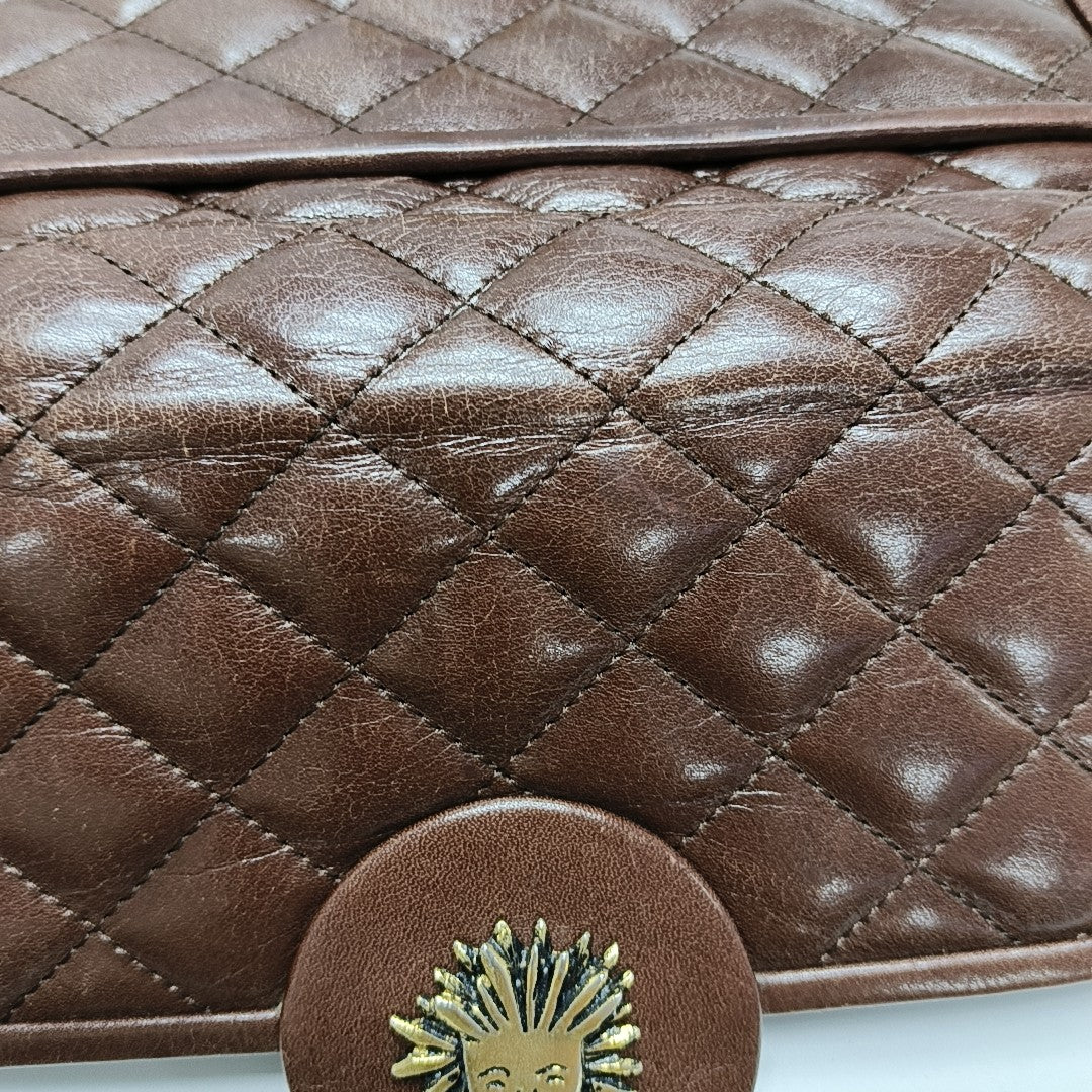 Quilted Calfskin Brown