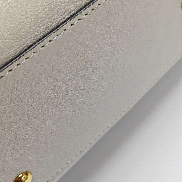 Diana Small Calfskin White