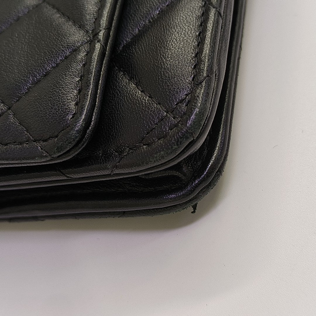 WOC Quilted Lambskin Black