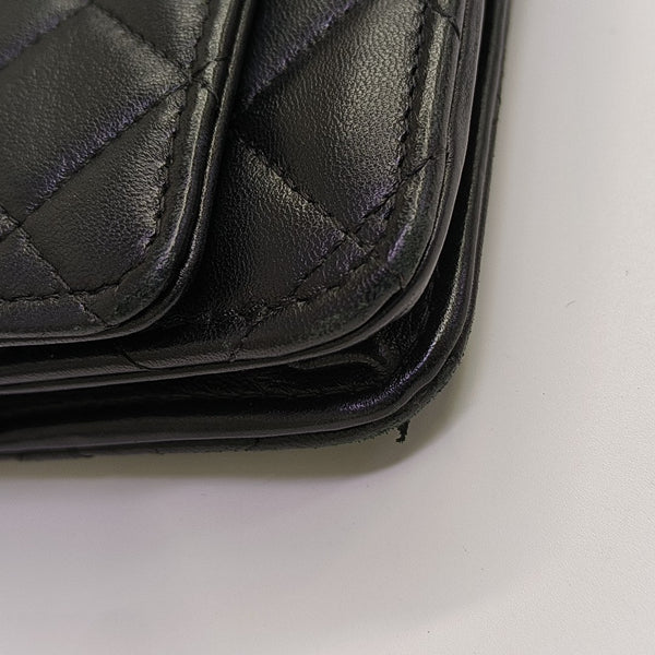 WOC Quilted Lambskin Black